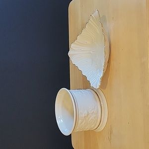 Pair of Lenox: Connoisseur Wine Bottle Holder & Candy Dish